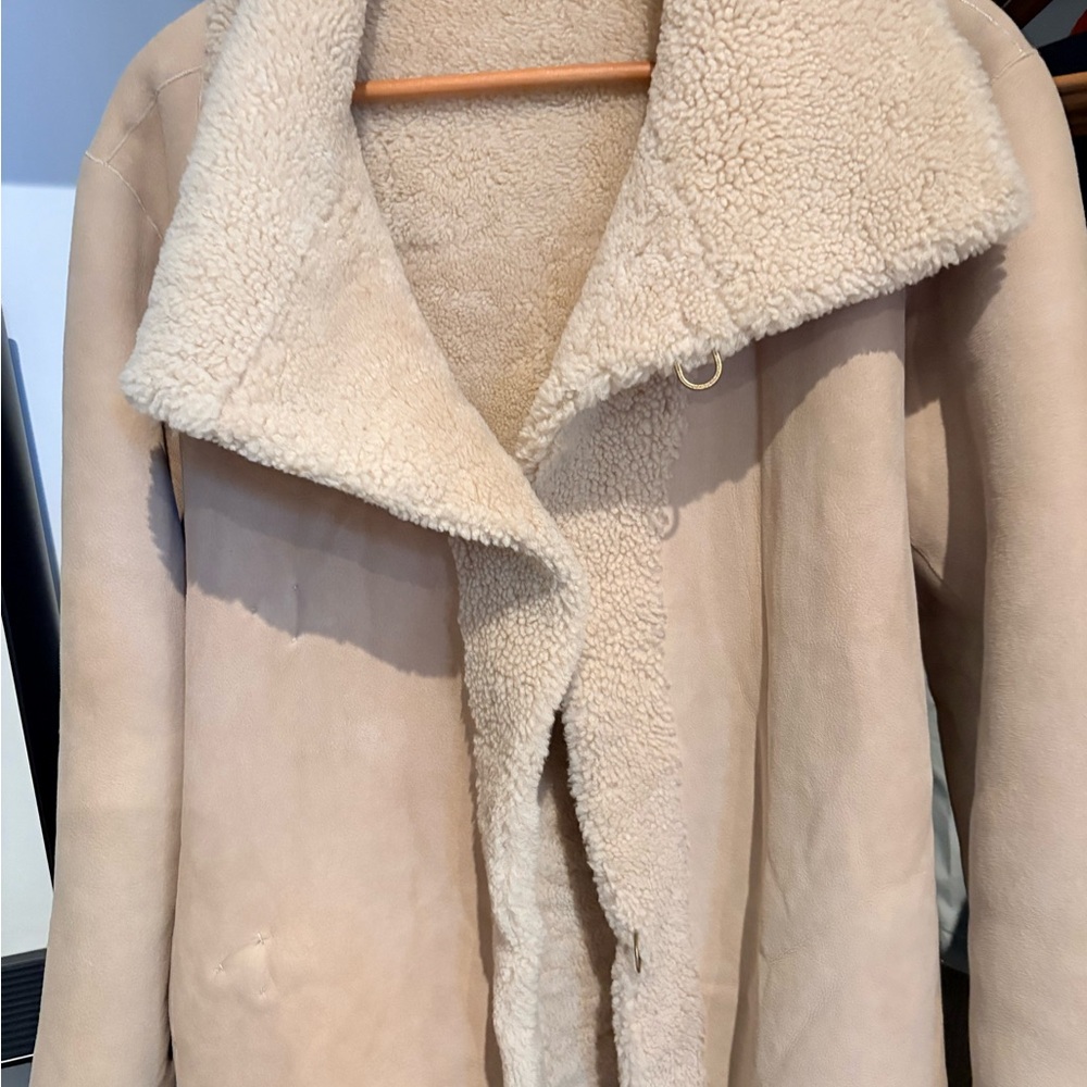 Free People X Brenda Knight shearling 100% sheepskin reversible Jacket coat S